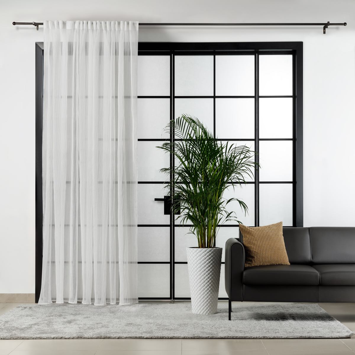 Вуаль на ленте, жатка, цвет 01, белый, 300*280 см, A20007-white, 1 шт.