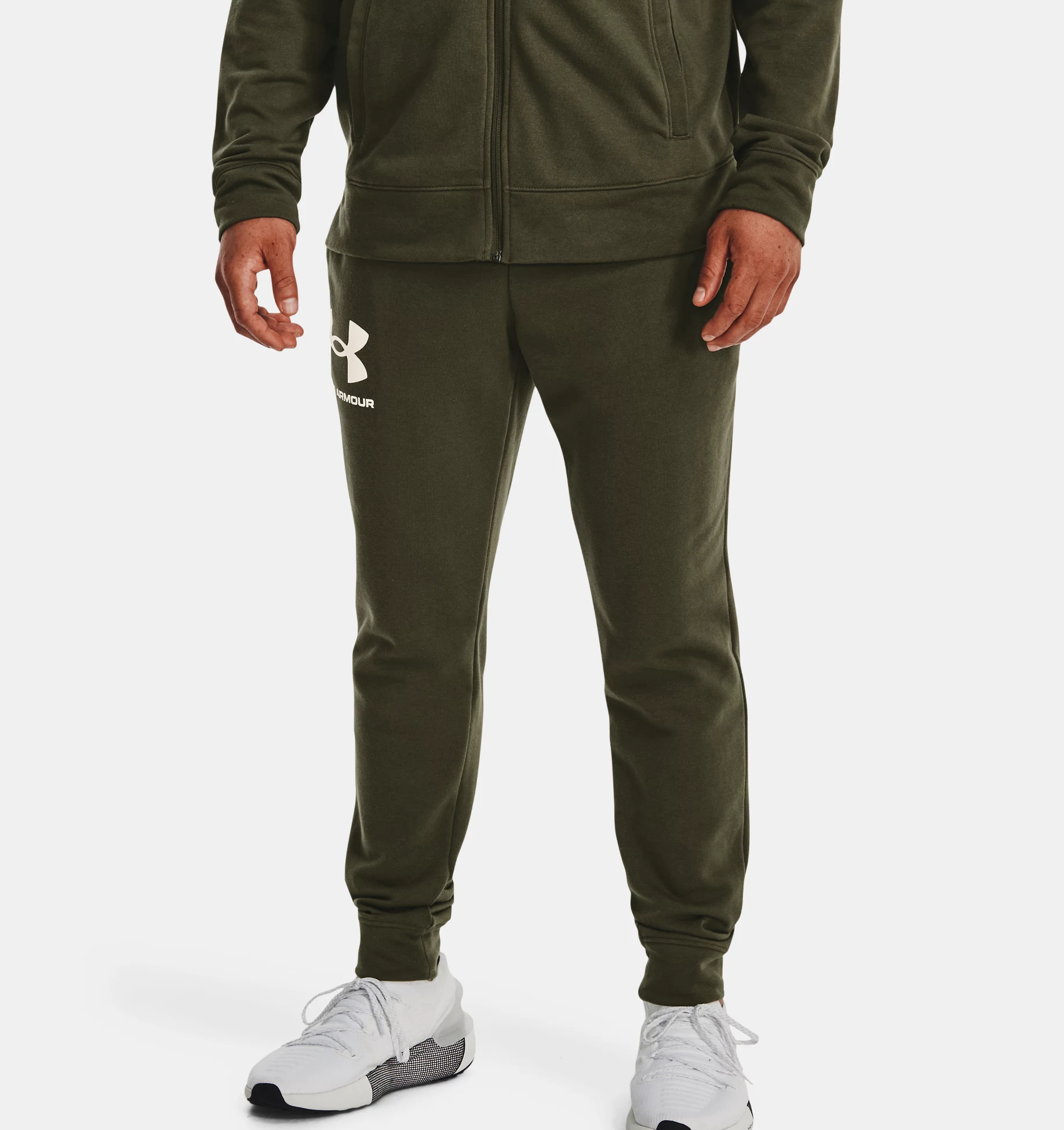 Брюки мужские Under Armour Rival Terry Jogger хаки L