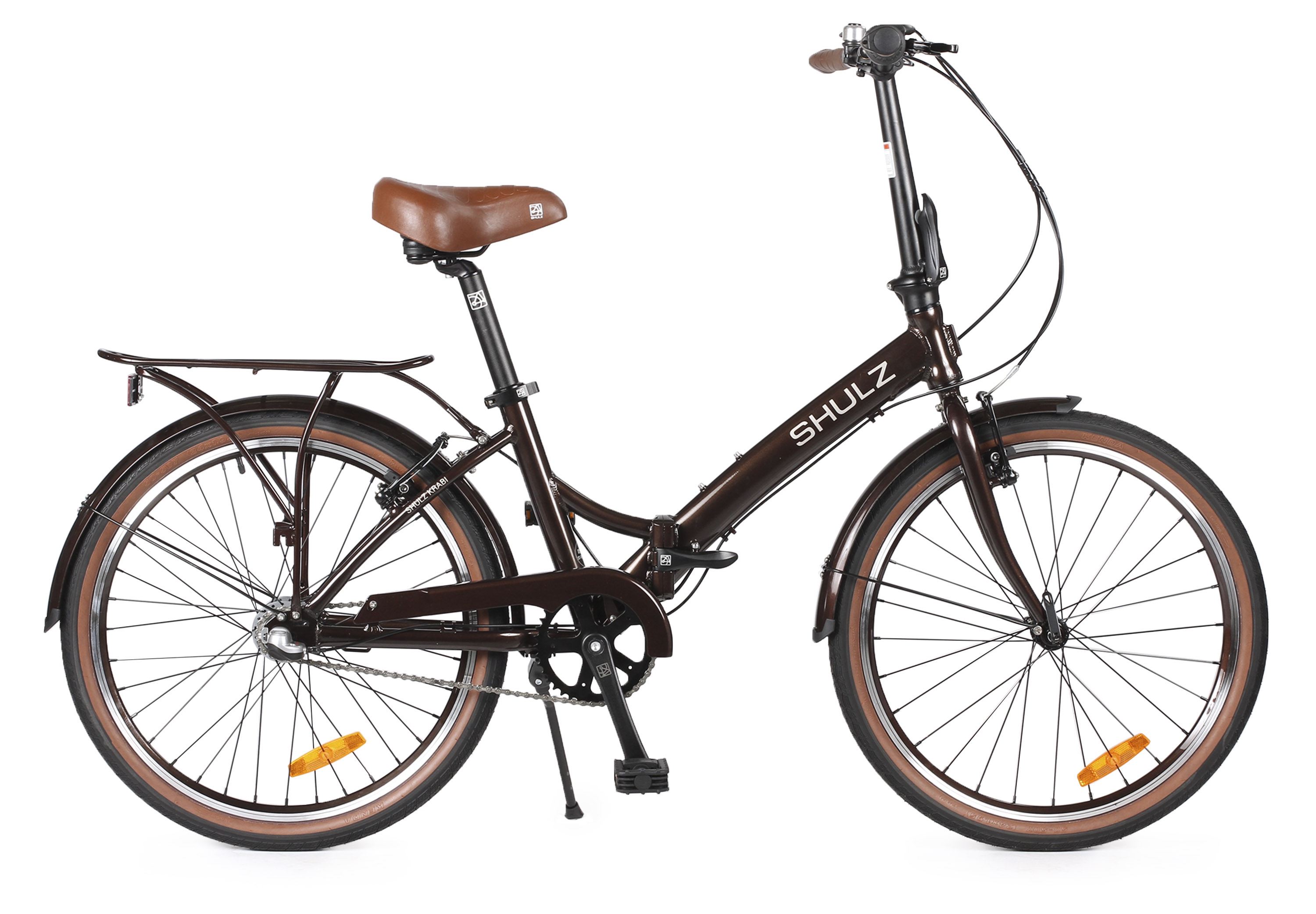 Складной велосипед Shulz Krabi V-brake коричневый
