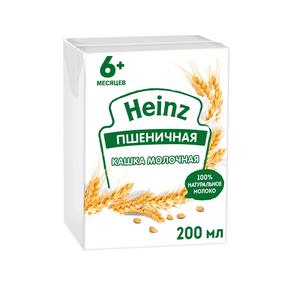 Каша Heinz пшеничная молочная с 6 месяцев 200 мл