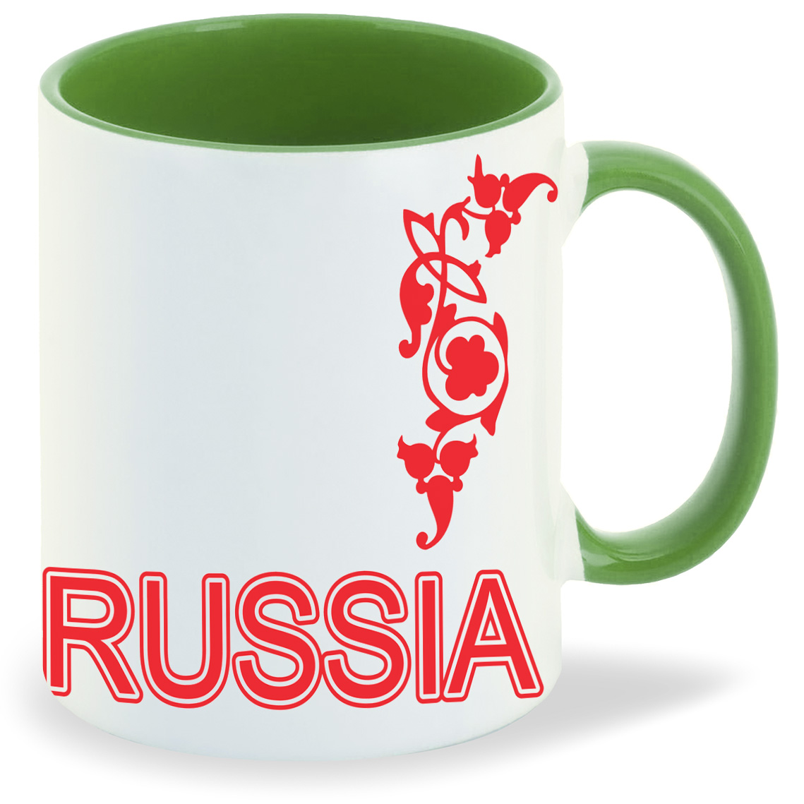 

Кружка зеленая CoolPodarok Russia