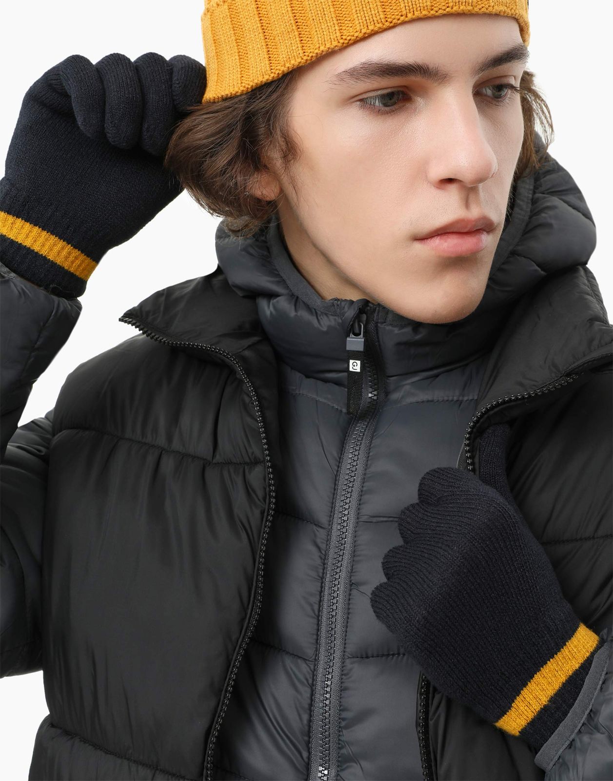 

Перчатки детские для мальчиков Gloria Jeans BAS004976, темно-синий, 14, BAS004976