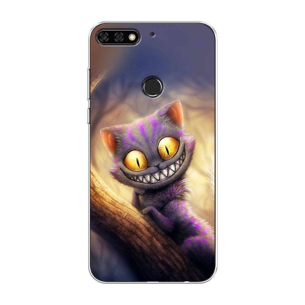 

Чехол Awog на Huawei Y7 Prime 2018 "Cheshire Cat", Фиолетовый;желтый, 66450-1