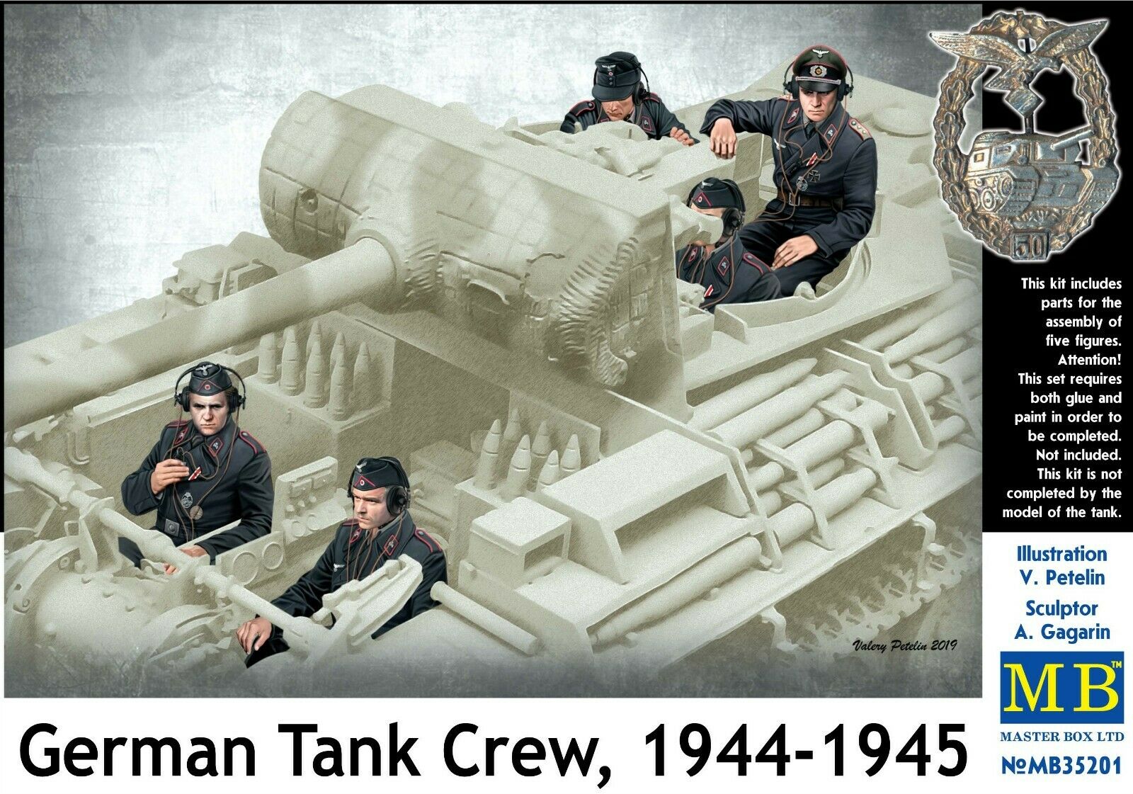 

Сборная модель MasterBox 1/35 Немецкие танкисты 1944-45 гг. 35201