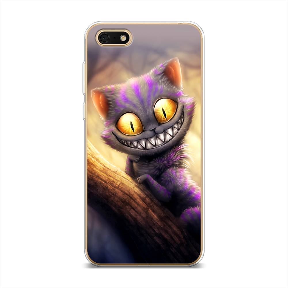 

Чехол Awog на Huawei Y5 Prime 2018 "Cheshire Cat", Фиолетовый;желтый, 66350-1