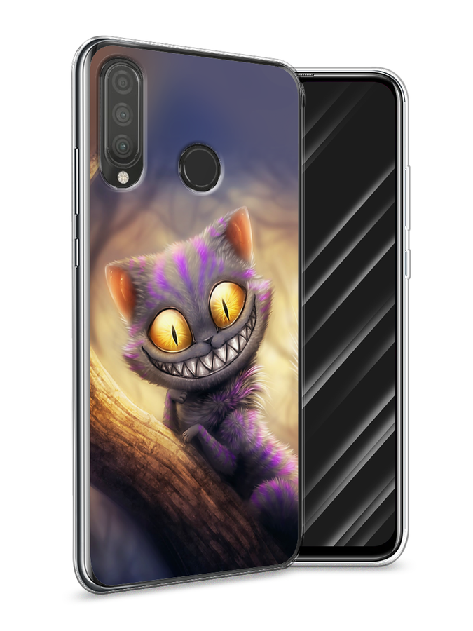 

Чехол Awog на Huawei P30 Lite "Cheshire Cat", Фиолетовый;желтый, 67950-1