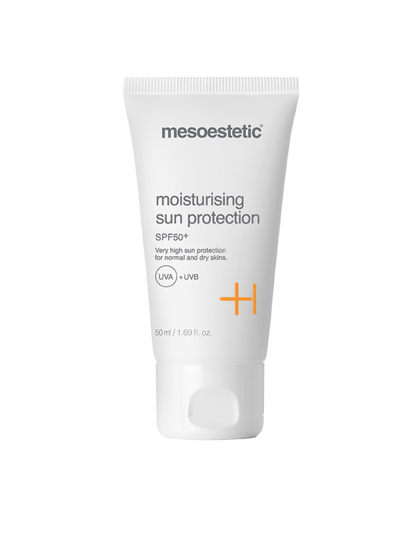 фото Солнцезащитный крем для лица spf 50+ mesoestetic moisturising sun protection 50 мл