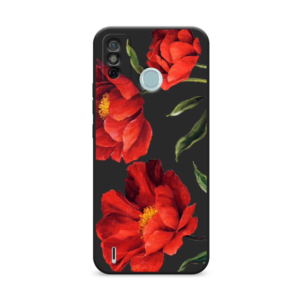 

Чехол Awog на Tecno Spark 6 GO "Красные маки", Разноцветный, 300252-1