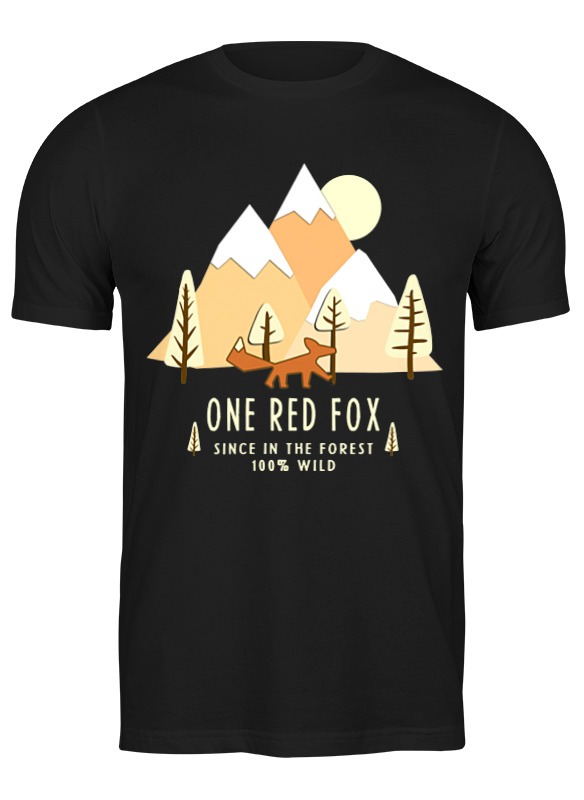 

Футболка мужская Printio Fox here черная M, Черный, Fox here