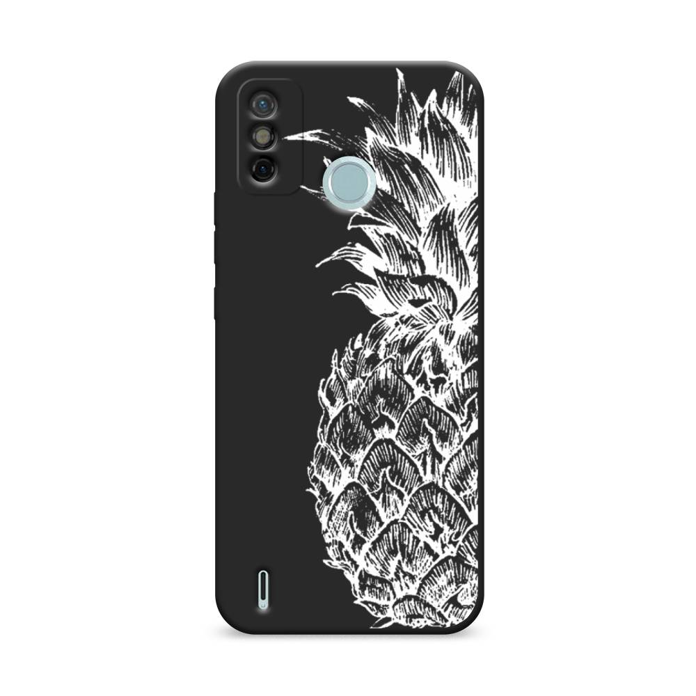 

Чехол Awog на Tecno Spark 6 GO "Ананас графика белая", Разноцветный, 300252-1