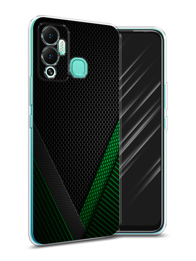 

Чехол Awog на Infinix Hot 12 Play "Зеленый карбон", Разноцветный, 3101750-3