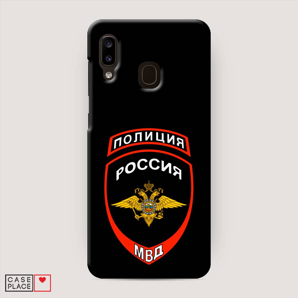 

Пластиковый чехол "Полиция шеврон" на Samsung Galaxy A20, 27620-4