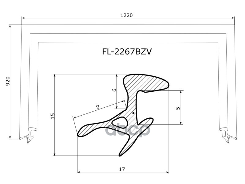 Молдинг Лобового Стекла Toyota Camry 01-06 FLEXLINE арт. FL-2267BZV