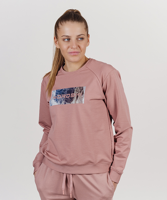 

Свитшот женский NordSki Simple Logo розовый M, Simple Logo