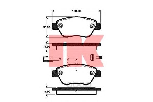 

NK 222380 Колодки тормозные передние FIAT 500, Idea, Punto, Panda, Stilo