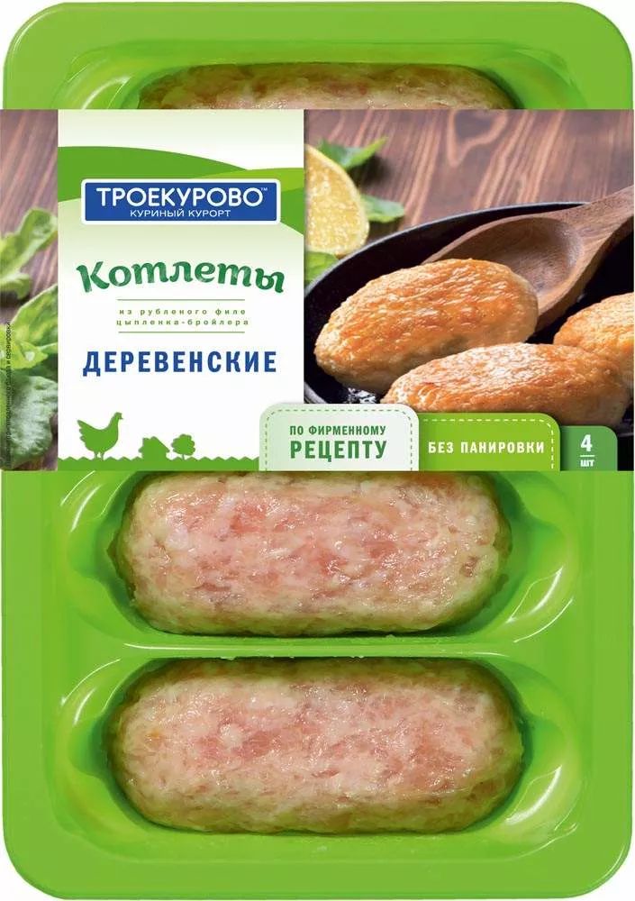 

Котлеты куриные Хорошее дело Деревенские охлажденные 400 г