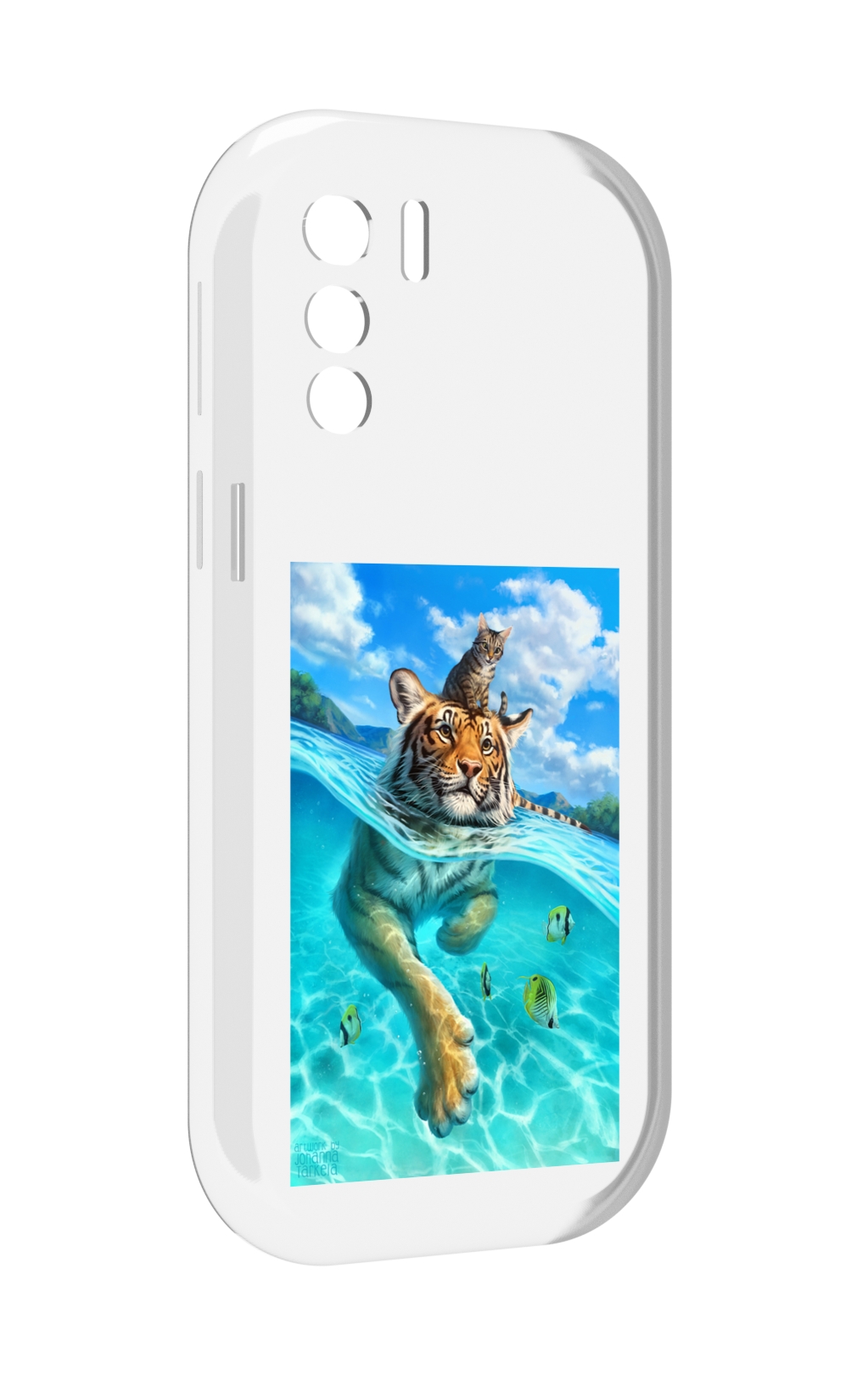 

Чехол MyPads Кот-на-тигре для UleFone Note 13P, Прозрачный, Tocco