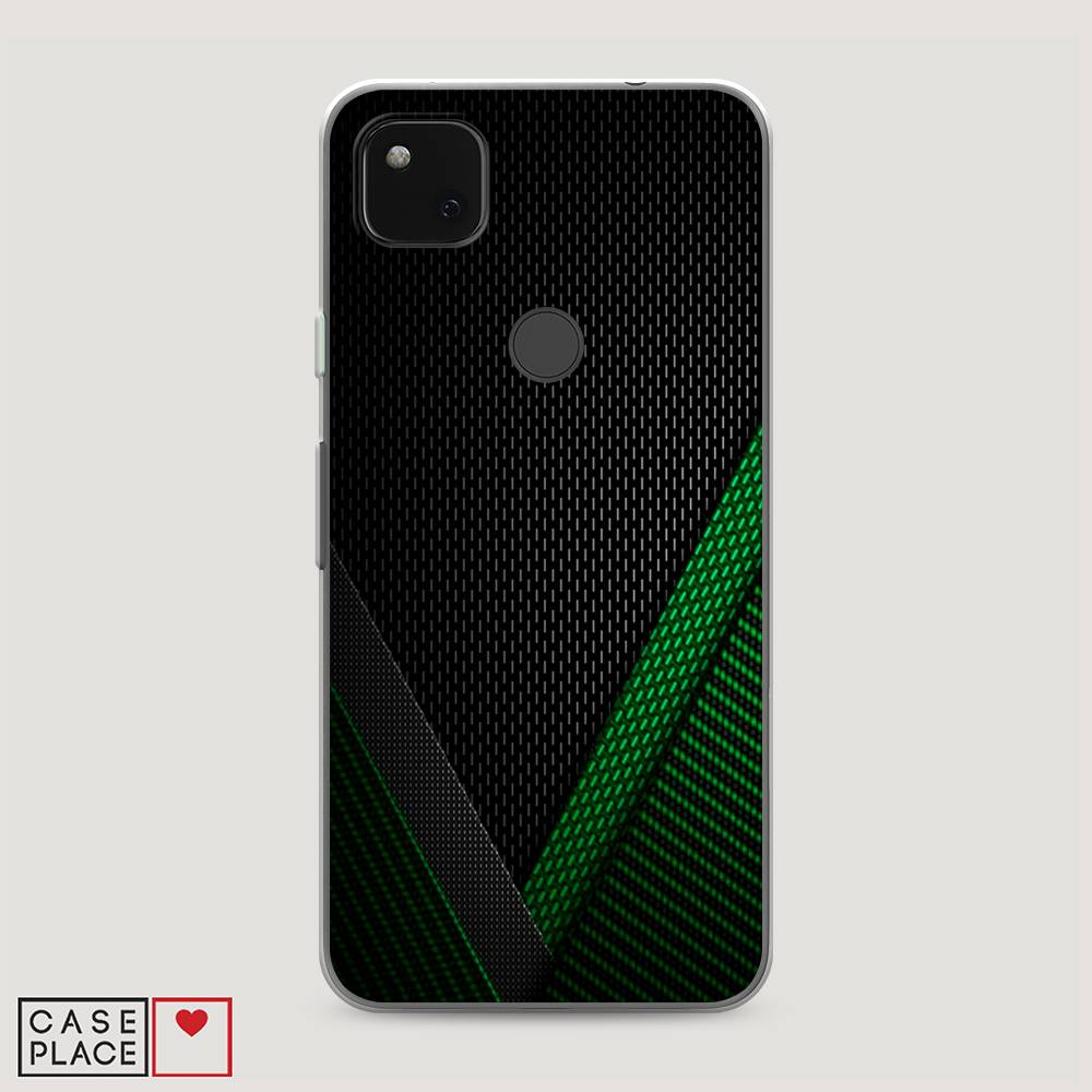 фото Силиконовый чехол "зеленый карбон" на google pixel 4a awog