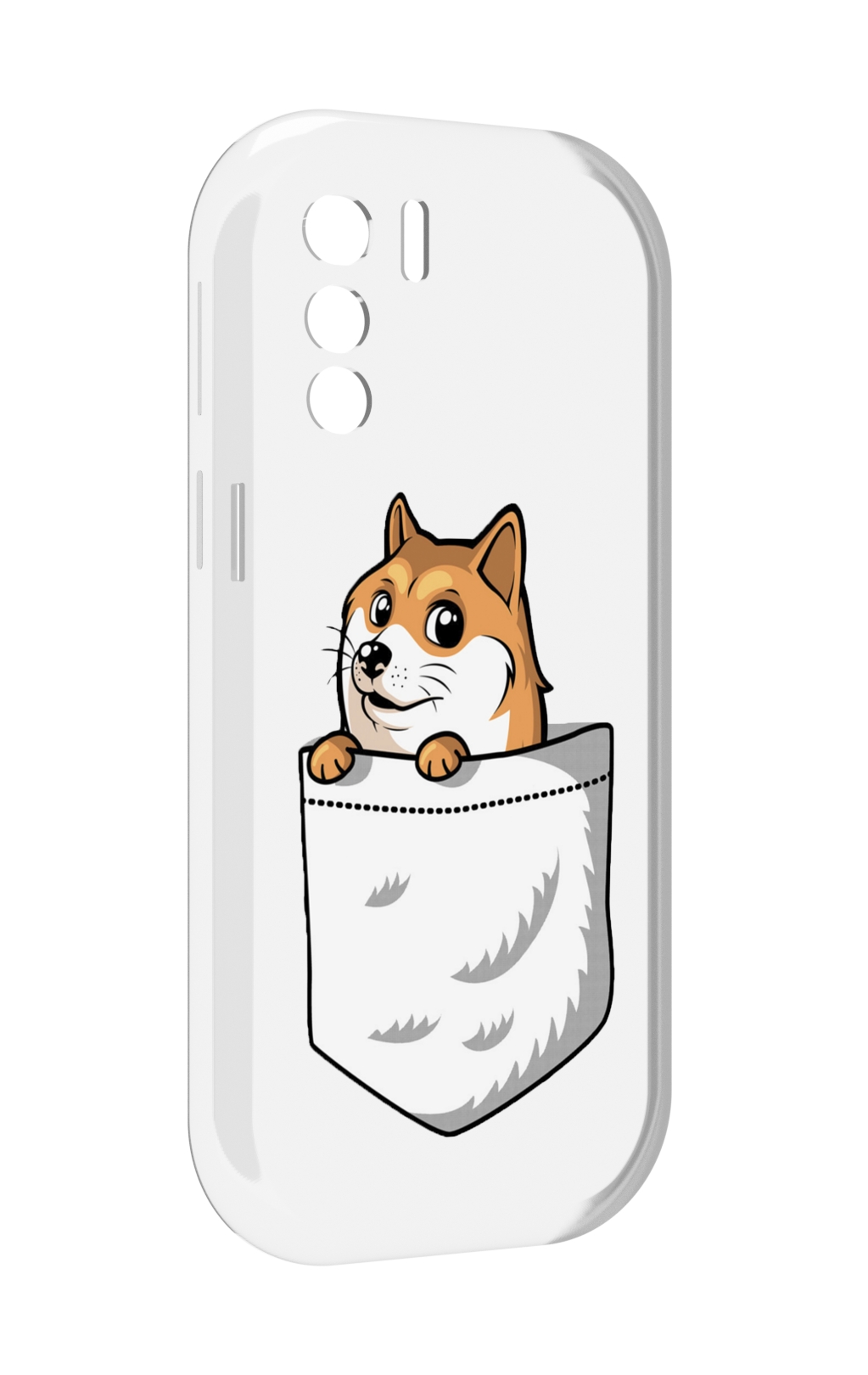 

Чехол MyPads Корги в кармане для UleFone Note 13P, Прозрачный, Tocco