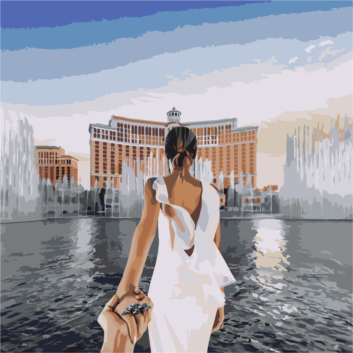 

Картина по номерам, 40 x 40, Следуй за мной. Фантаны (pz-1801)