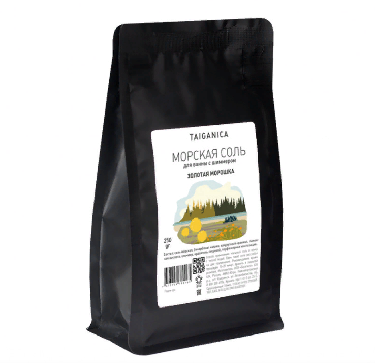 

Соль для ванны Золотая морошка с шиммером / ТМ TAIGANICA, Бежевый