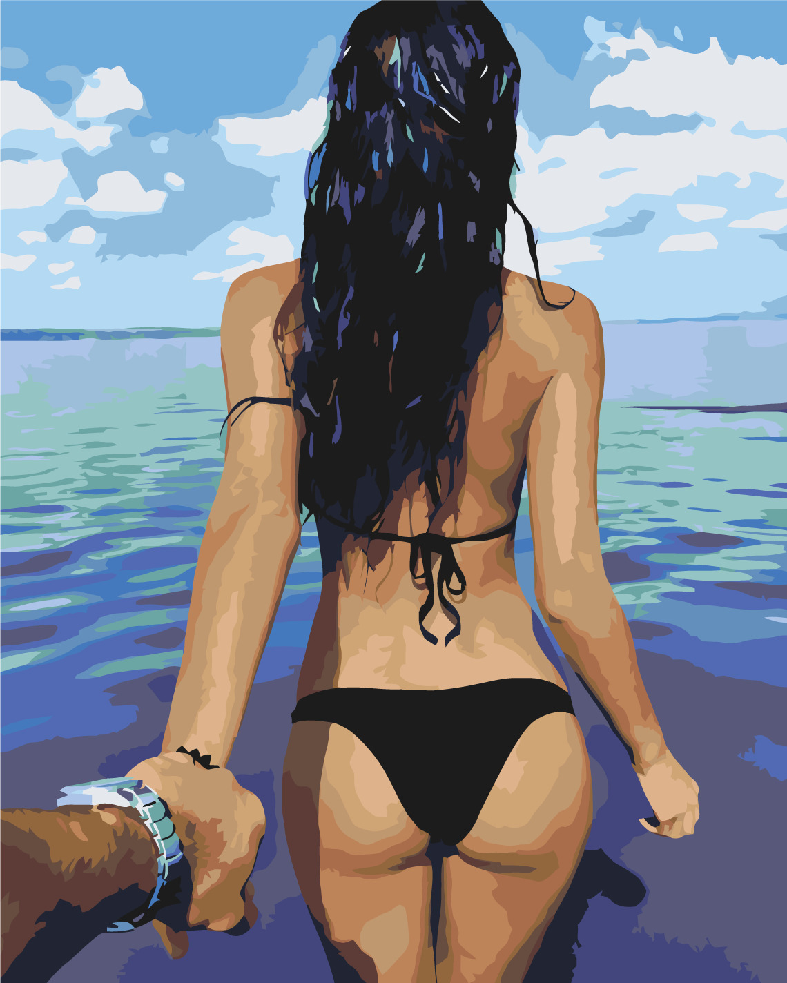 

Картина по номерам, 40 x 50, Следуй за мной. В море (pz-1802)