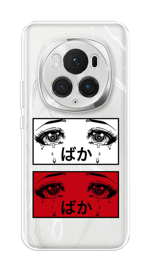 

Чехол на Honor Magic 6 Pro "Красные глаза манга", Бордовый;белый;черный, 6123750-1