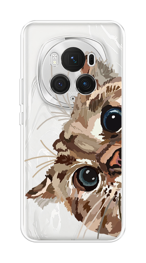 

Чехол на Honor Magic 6 Pro "Любопытный кот", Коричневый;синий;черный, 6123750-1