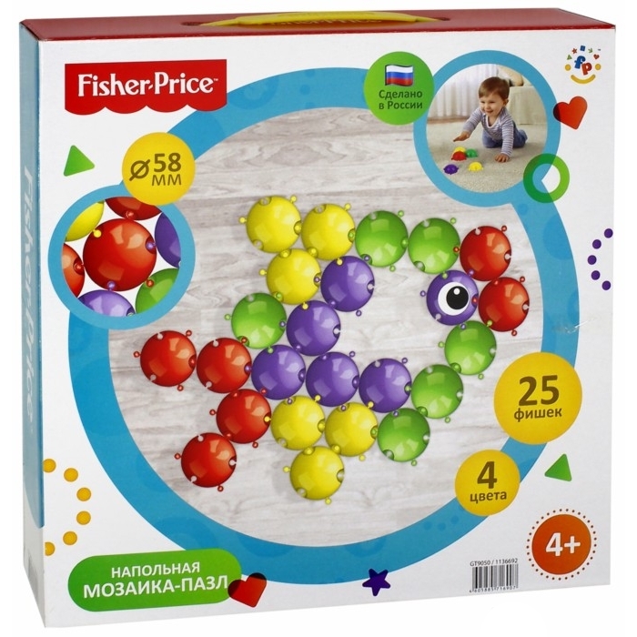 

Мозаика напольная Fisher-Price, 25 элементов