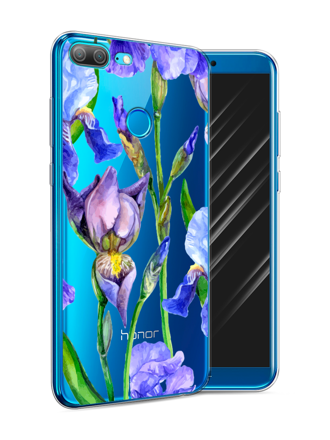 

Чехол Awog на Honor 9 Lite "Синие ирисы", Разноцветный, 64250-8