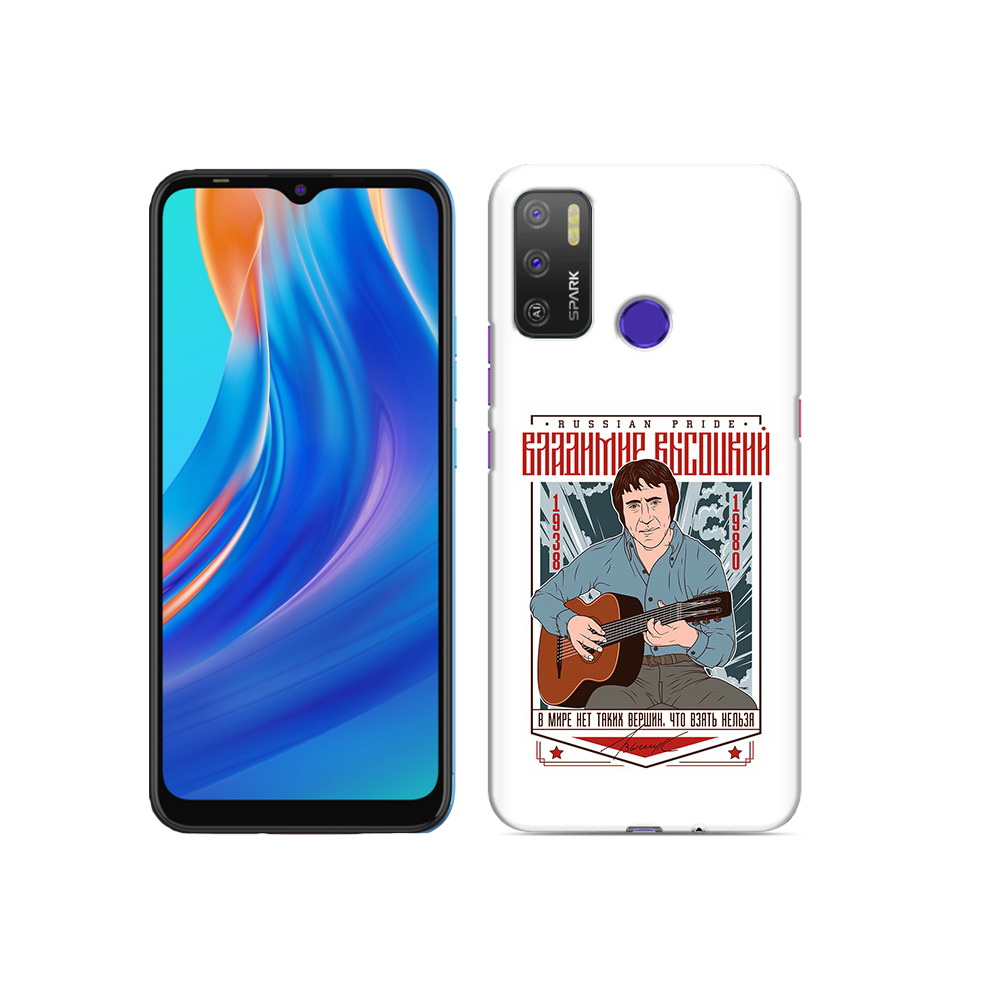 

Чехол MyPads Tocco для Tecno Spark 5 Air Владимир Высоцкий, Прозрачный, Tocco