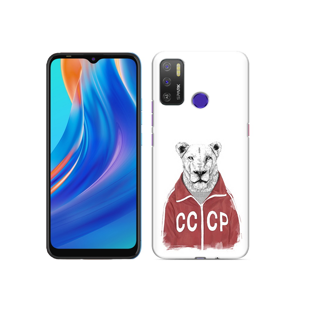

Чехол MyPads Tocco для Tecno Spark 5 Air львица ссср, Прозрачный, Tocco