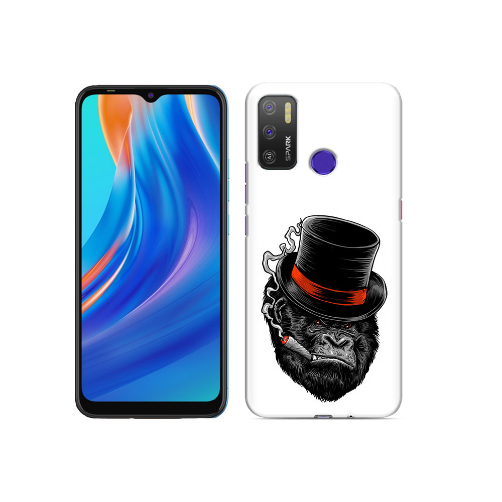 

Чехол MyPads Tocco для Tecno Spark 5 Air дизайнерская горилла, Прозрачный, Tocco