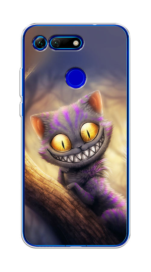 

Чехол Awog на Honor V20 (View 20) "Cheshire Cat", Фиолетовый;желтый, 67350-1