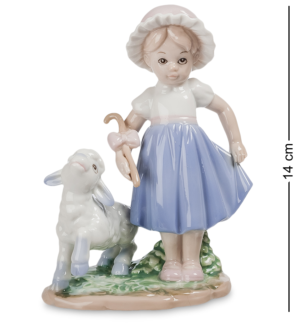 Статуэтка Девочка и ягненок Pavone JP-45/13