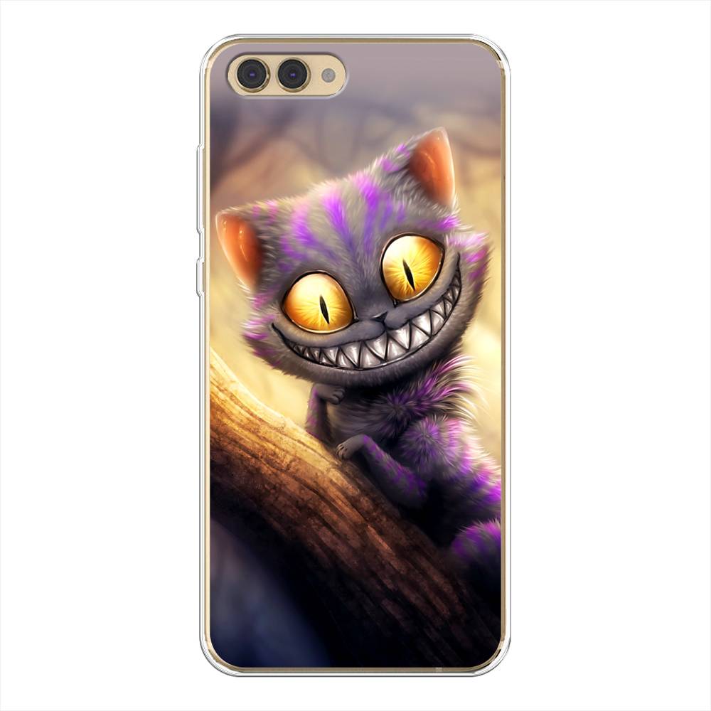 

Чехол Awog на Honor V10 (View 10) "Cheshire Cat", Фиолетовый;желтый, 65150-1