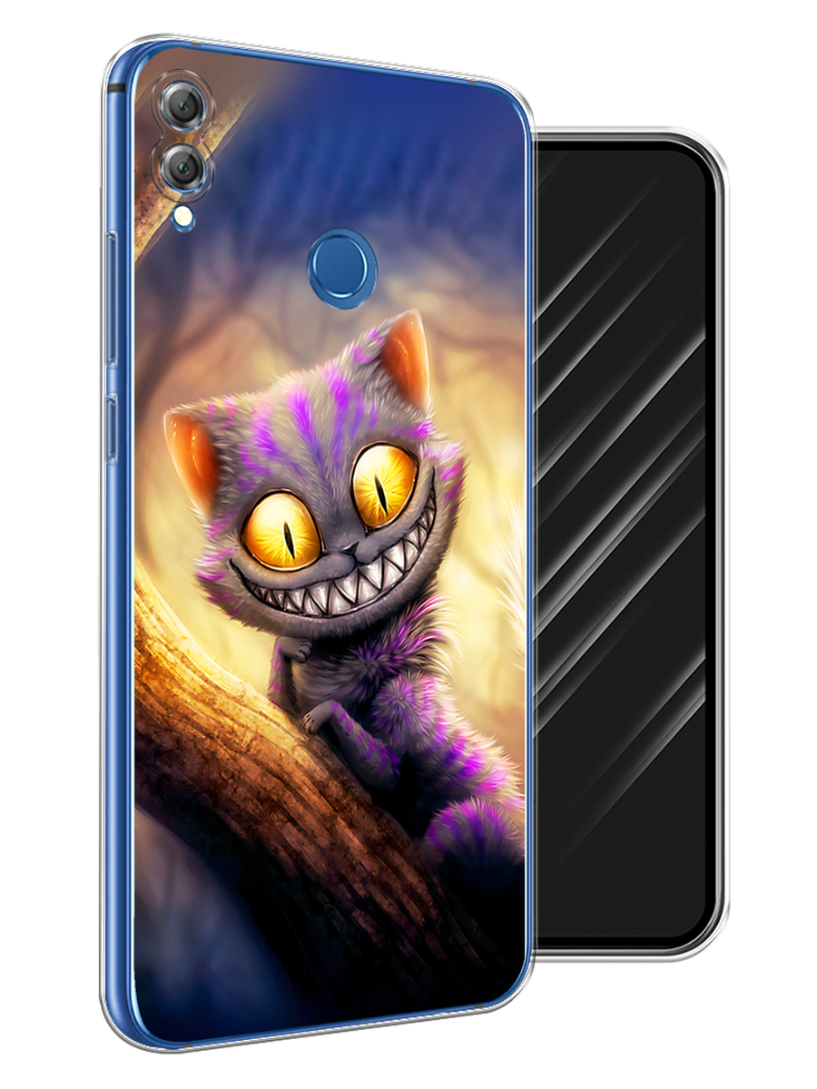 

Чехол Awog на Honor 8X "Cheshire Cat", Фиолетовый;желтый, 66750-1