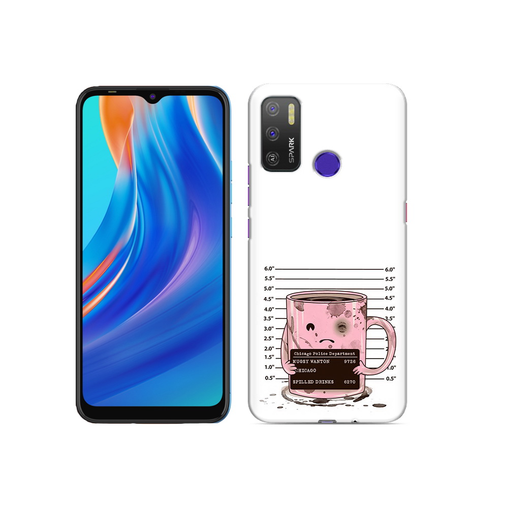 

Чехол MyPads Tocco для Tecno Spark 5 Air кружка, Прозрачный, Tocco