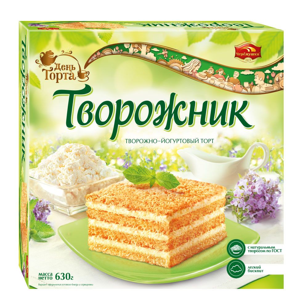 Торт Черемушки Творожник творожно-йогуртовый 630 г