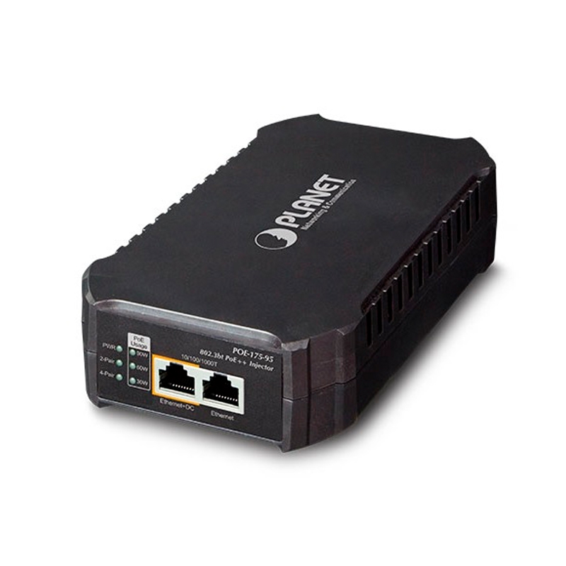 

Инжектор/ PLANET POE-175-95 Single-Port 10/100/1000Mbps 802.3bt PoE++ Injector (95 Watts,