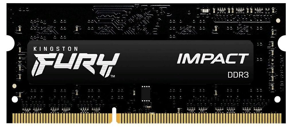 Оперативная память Kingston Fury Impact 8Gb DDR-III 1600MHz SO-DIMM (KF316LS9IB/8)