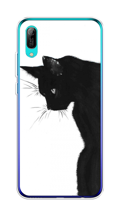 

Чехол Awog на Huawei Y6 Pro (Prime) 2019 "Black cat", Черный;белый, 68150-1