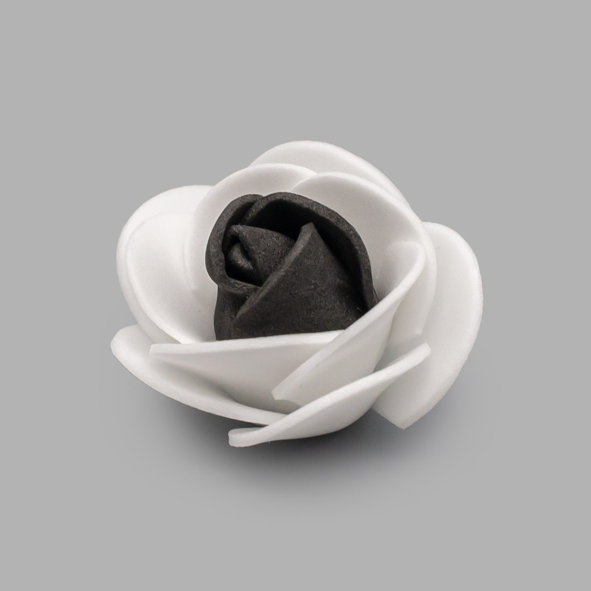 

Цветы из фоамирана для рукоделия и декора Айрис 25160, 38 мм, 8шт белый, чёрный, Белый;черный