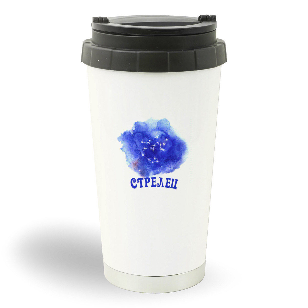 

Термостакан белый CoolPodarok Знаки зодиака.Стрелец