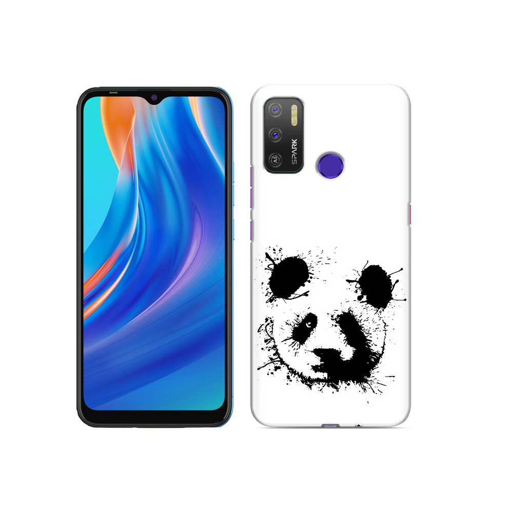 

Чехол MyPads Tocco для Tecno Spark 5 Air клякса-панда, Прозрачный, Tocco
