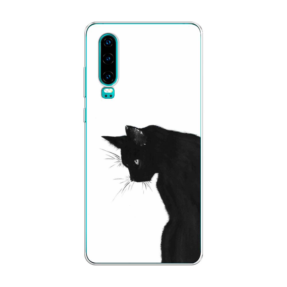 

Чехол Awog на Huawei P30 "Black cat", Черный;белый, 68550-1