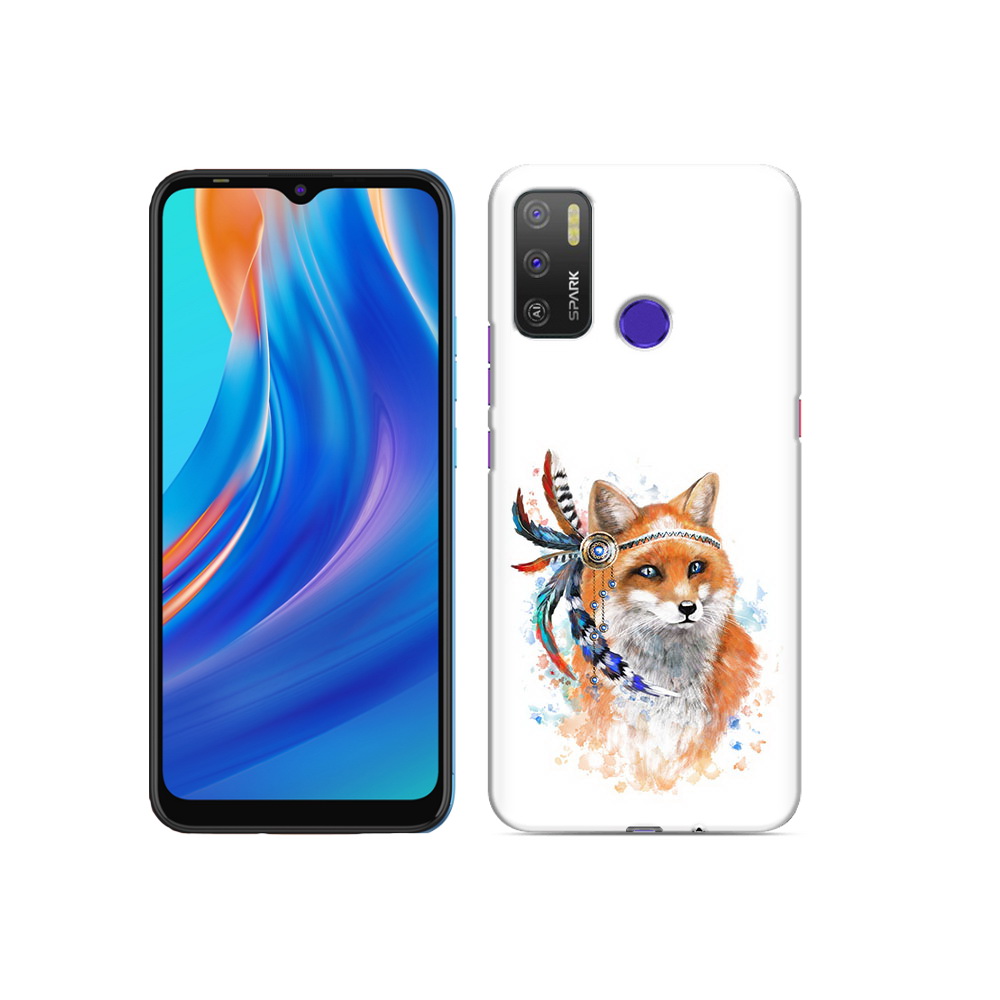 

Чехол MyPads Tocco для Tecno Spark 5 Air инду лиса, Прозрачный, Tocco