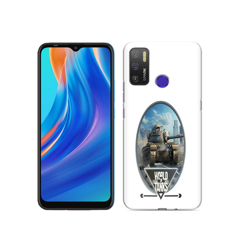 

Чехол MyPads Tocco для Tecno Spark 5 Air игра с танками, Прозрачный, Tocco