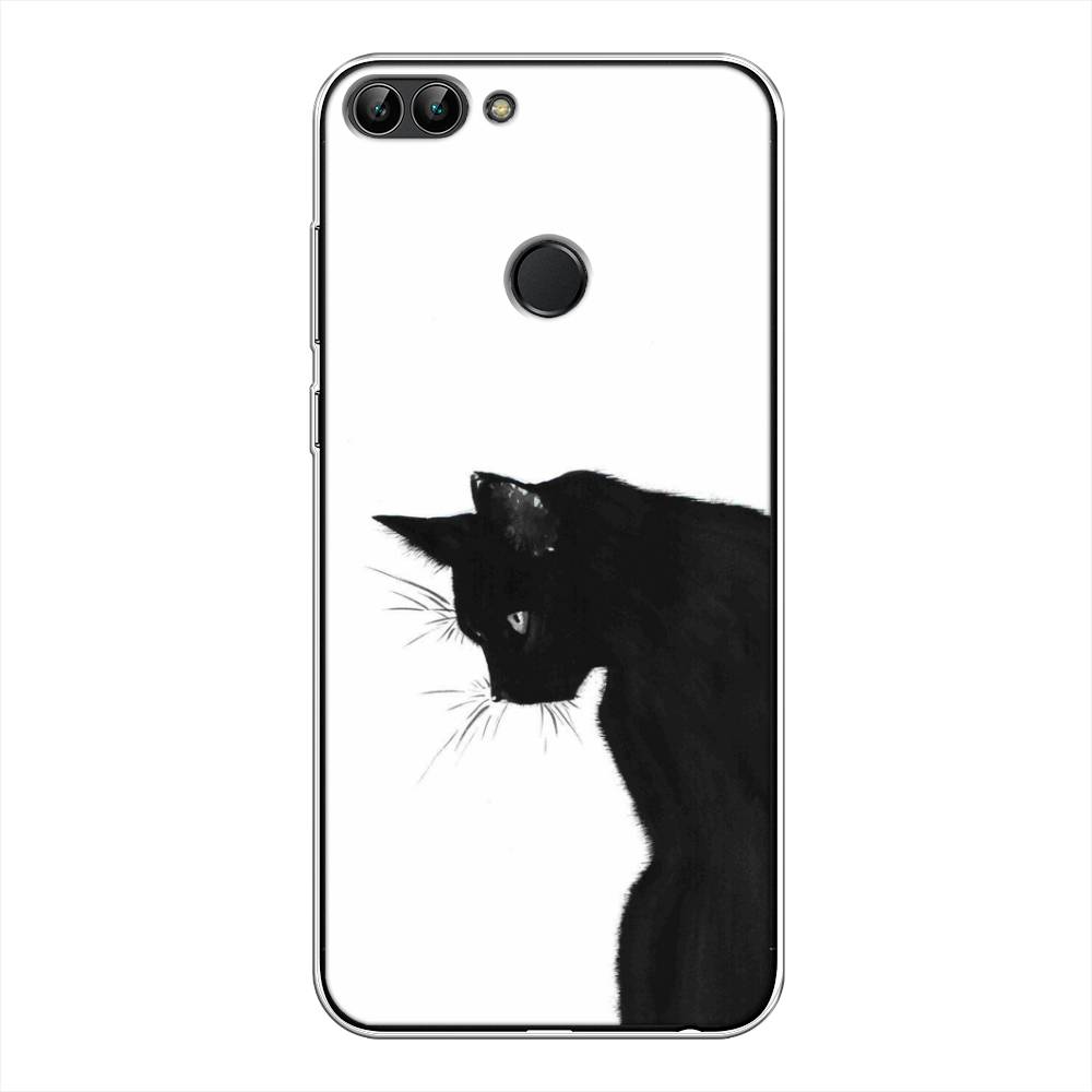 

Чехол Awog на Huawei P Smart "Black cat", Черный;белый, 64050-1