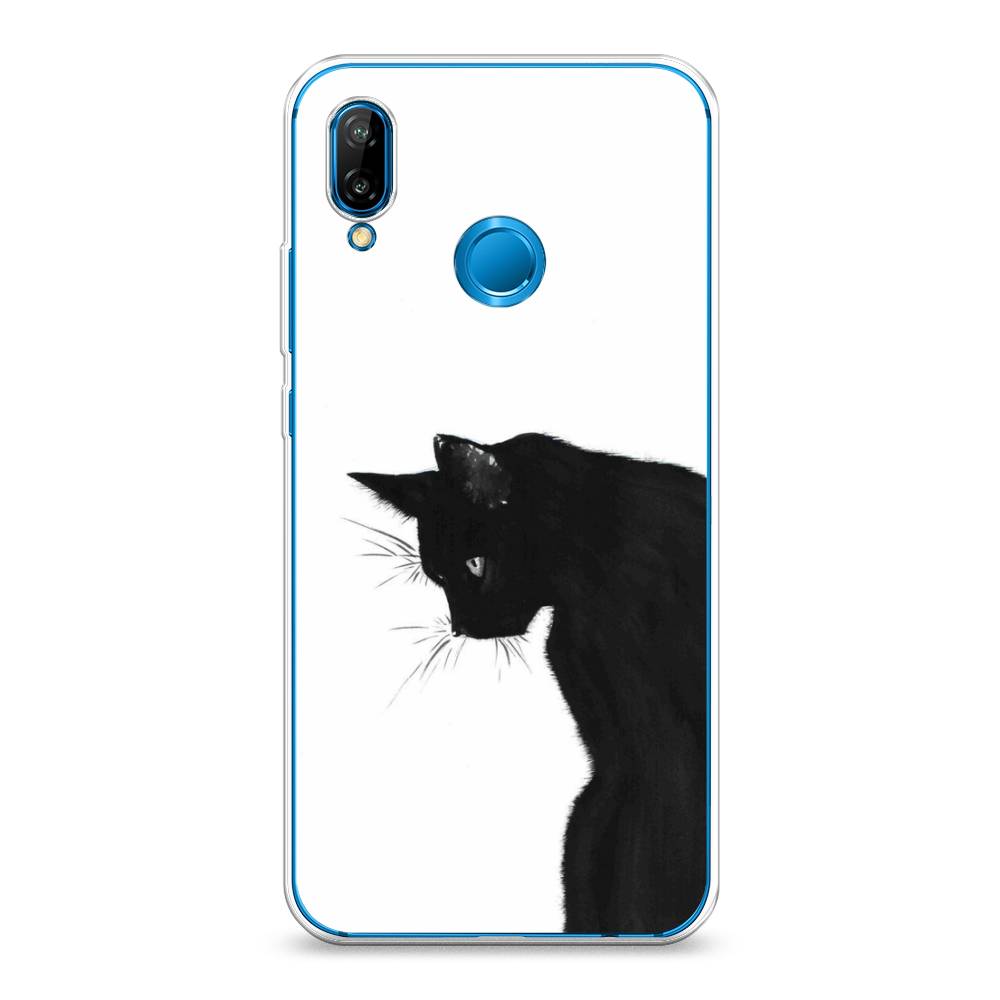 

Чехол Awog на Huawei Nova 3E "Black cat", Черный;белый, 65650-1